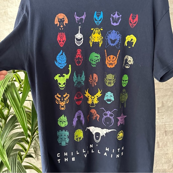 POWER RANGERS “Chillin’ with The Villians” Cotton Tee Shirt Size M - Picture 5 of 5